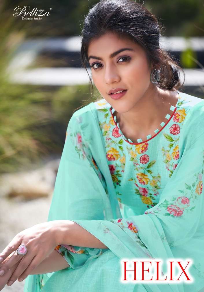 Helix Vol 2 By Belliza Cotton Linen Digital Printed Salwar Kameez