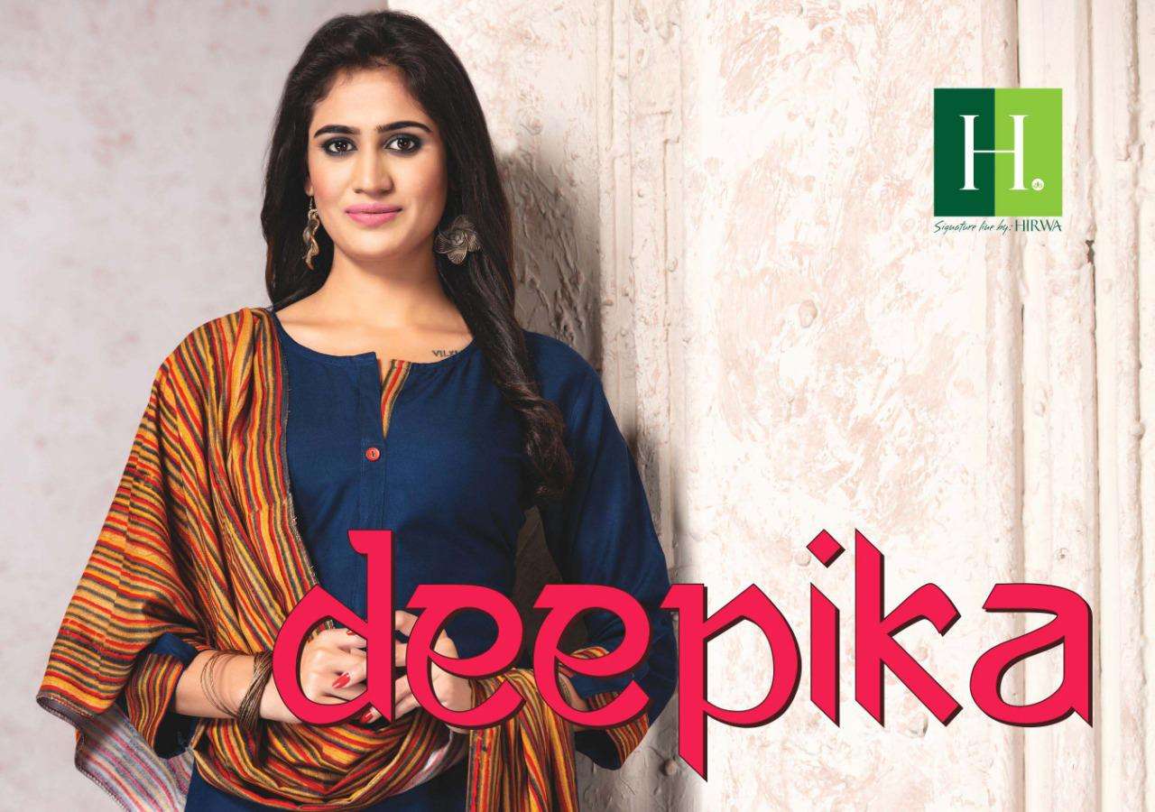 Hirwa Deepika Heavy Rayon Print Readymade Suit Catlog Wholesaler Best Rate