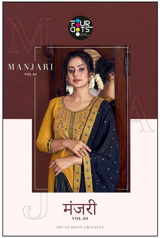 Manjari Vol 4 By Fourdots Silk Designer Fancy Suits