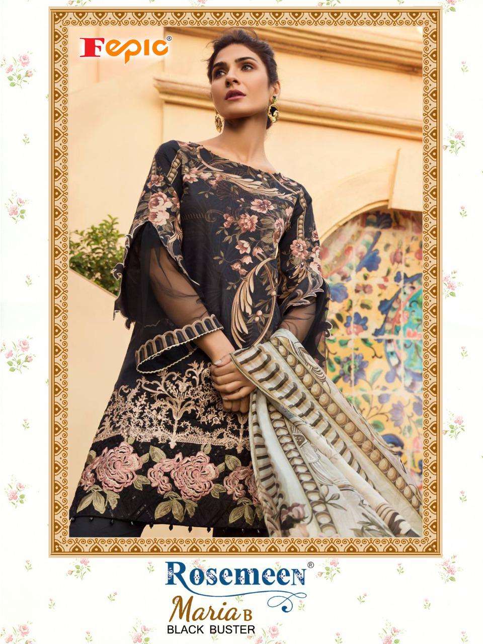 Maria B Black Buster By Fepic Cotton Pakistani Suits