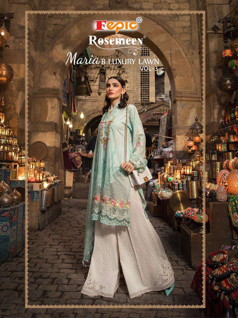 Maria B Luxury Lawn Vol 3 By Fepic Cotton Pakistani Dresses