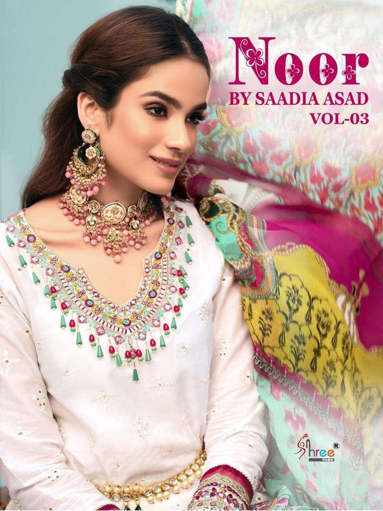 Noor By Saadia Asad Vol 3 Shree Fabs Cotton Pakistani Suits