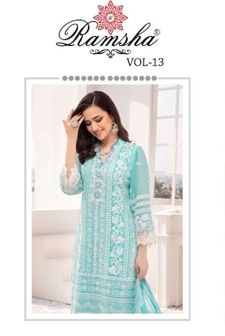 Ramsha Vol 13 Georgette Pakistani Fancy Suits