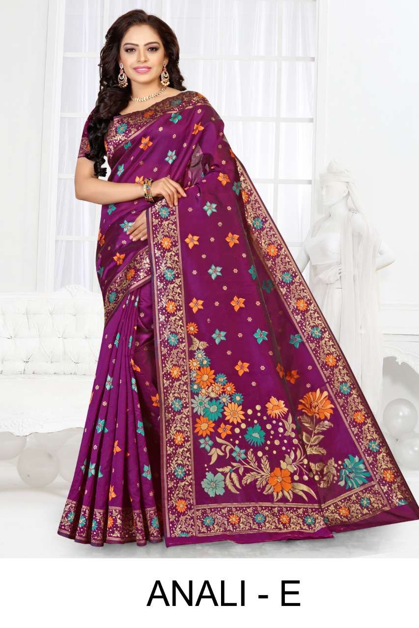 Ranjna Saree Anali Fancy Kasual Wear Silk Saree Collection