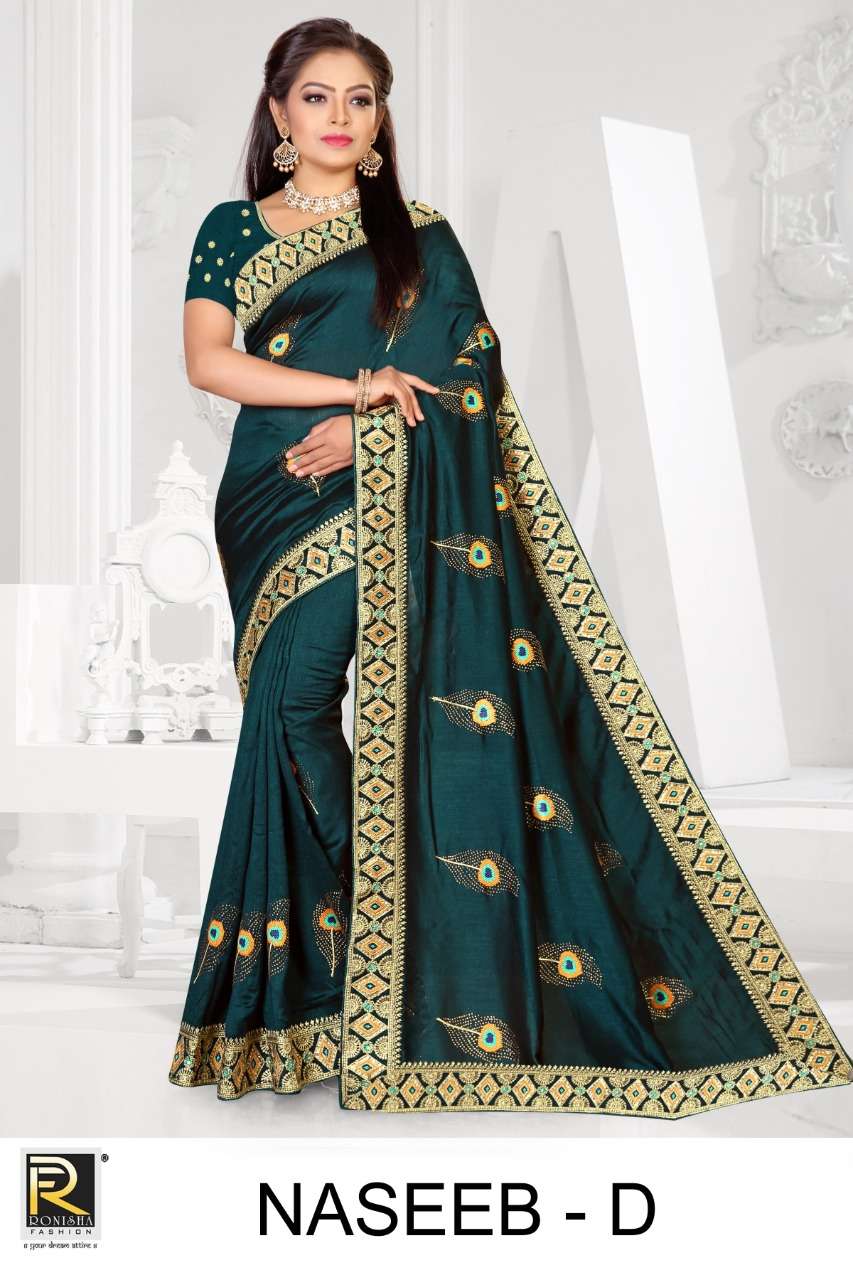 Ranjna Saree Naseeb Fancy Work Siroski Diamond Super Hit Collection