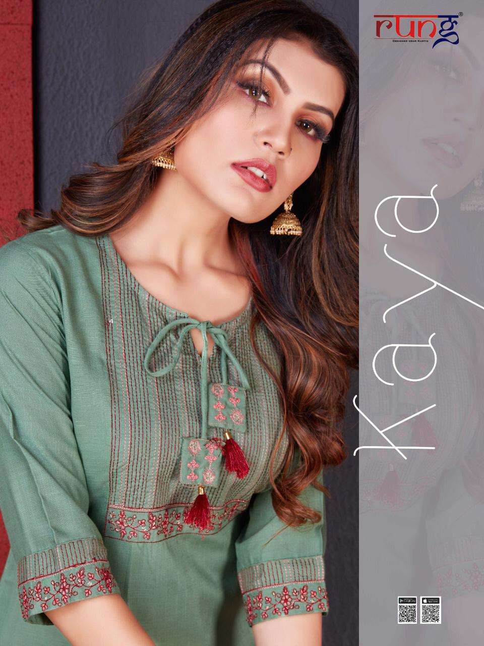 Rung Kaya Slub Work Formal Wear Kurtis