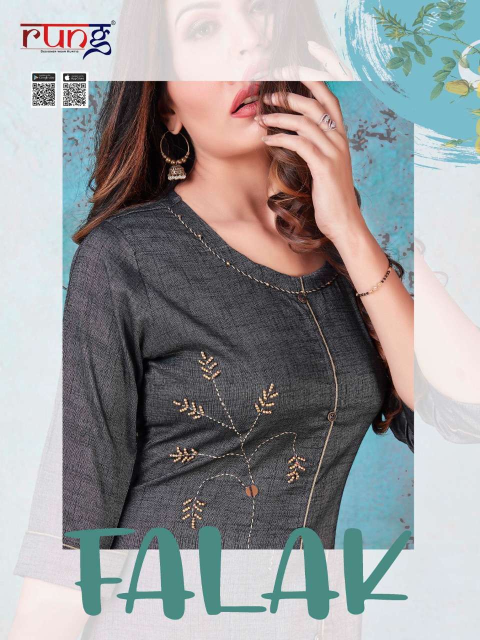 Rung Present Falak Rayon Casual Wear Kurtis