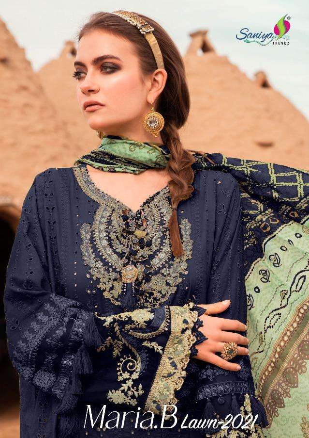 Saniya Maria B Lawn 2021 Cambric Cotton Pakistani Suits