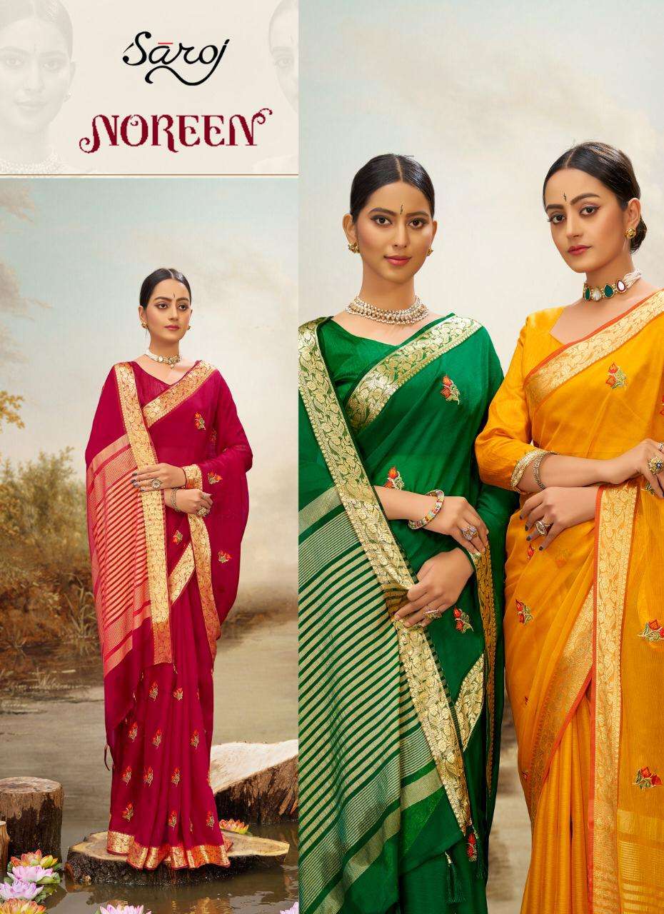 Saroj Noreen Chiffon Designer Fancy Sarees