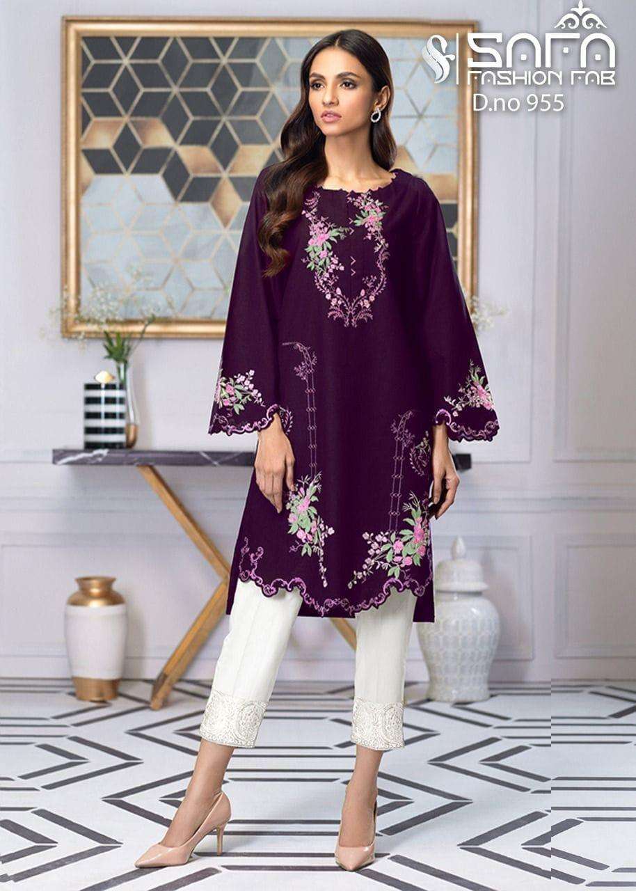 Sf 955 By Safa Georgette Kurti With Pant Collection