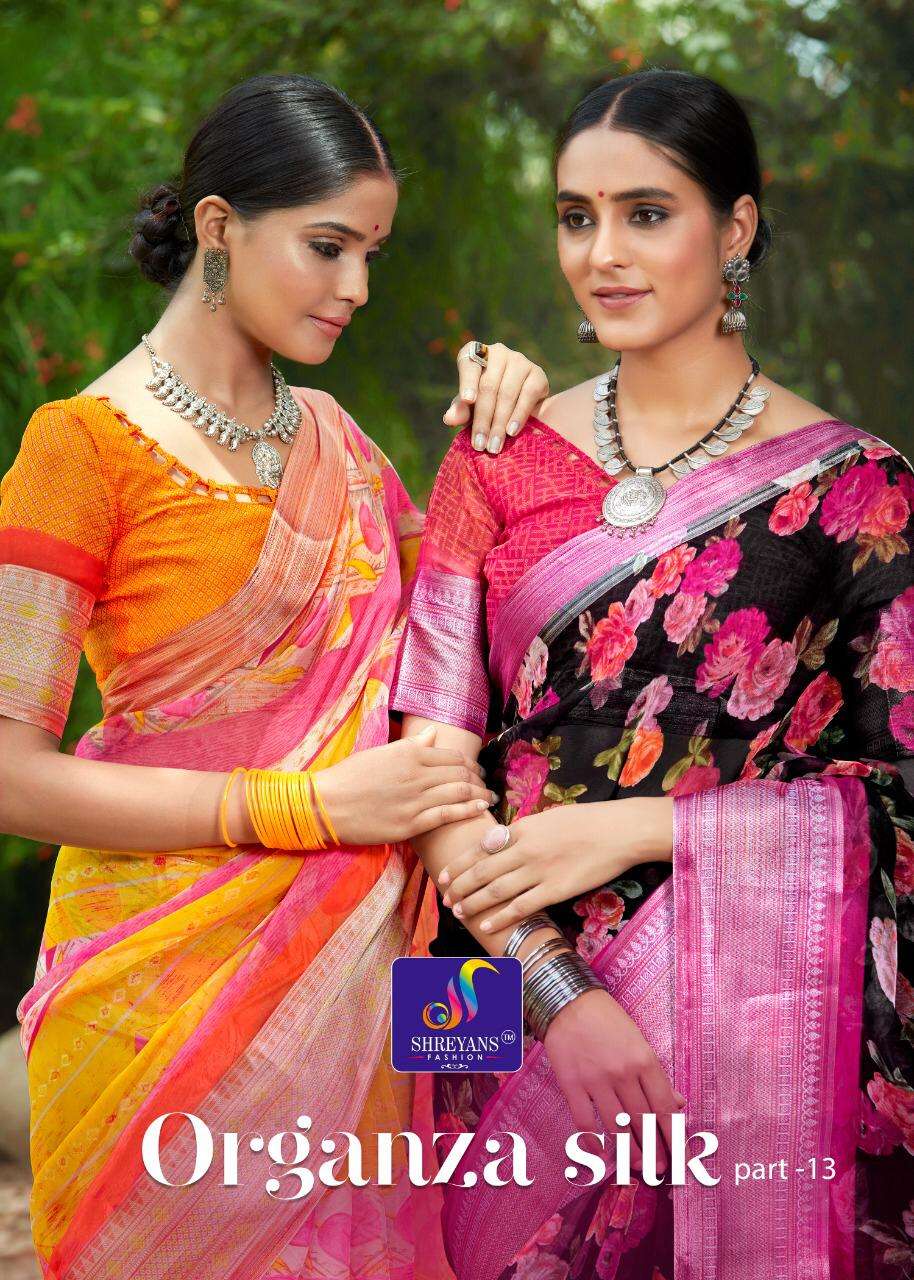 Shreyans Organza Silk Vol 13 Fancy Saree Wholesaler