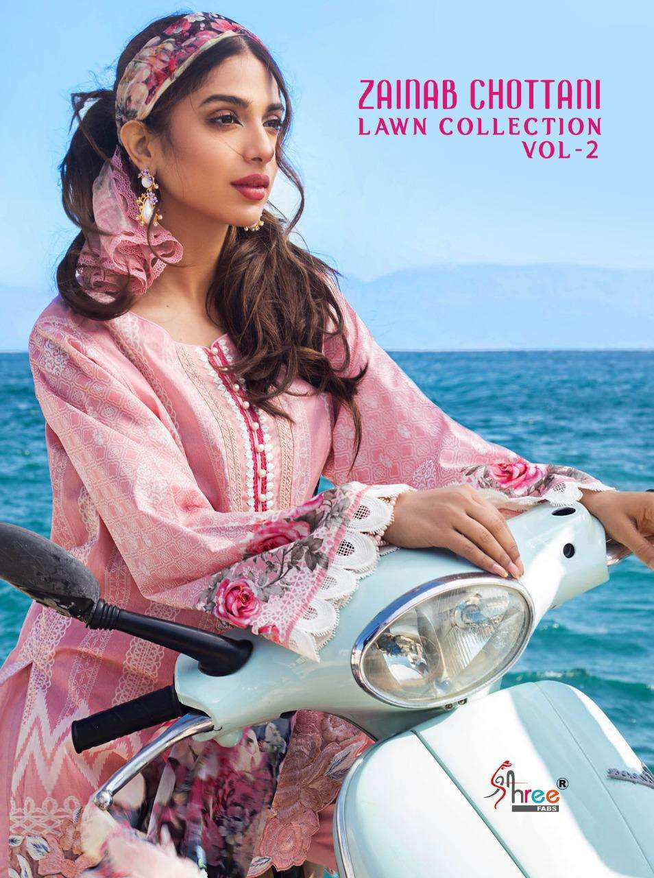 Zainab Chottani Lawn Vol 2 By Shree Fabs Cotton Pakistani Suits