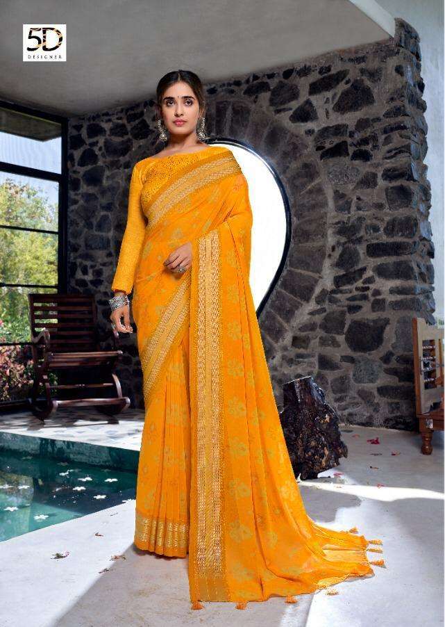 5d Designer Vansha Georgette Designer Saree