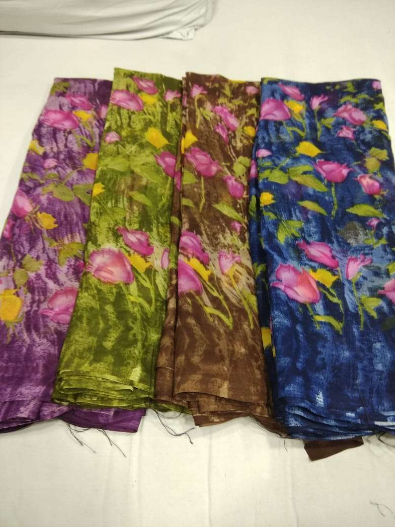 60 Gram Georgette Soft Printed Casual Wear Ladies Saree Exports