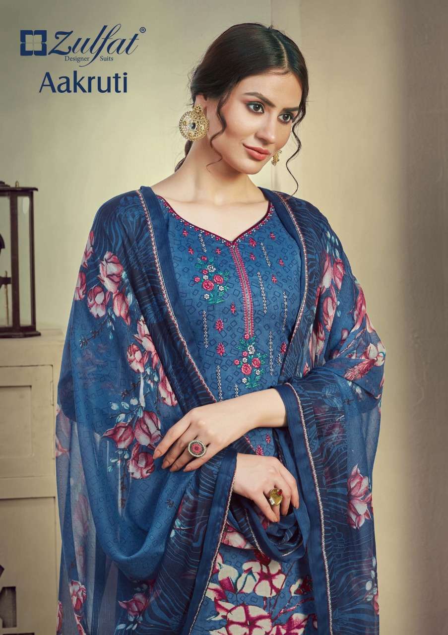 Aakruti By Zulfat Cotton Suits With 3 Mtr Bottom