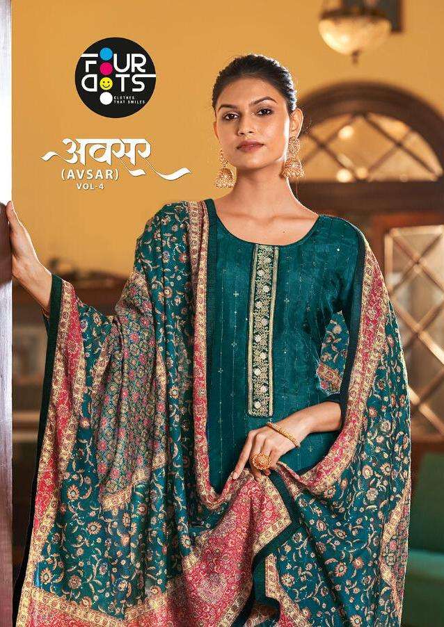 Avsar Vol 4 By Fourdots Viscose Upada Silk Designer Suits