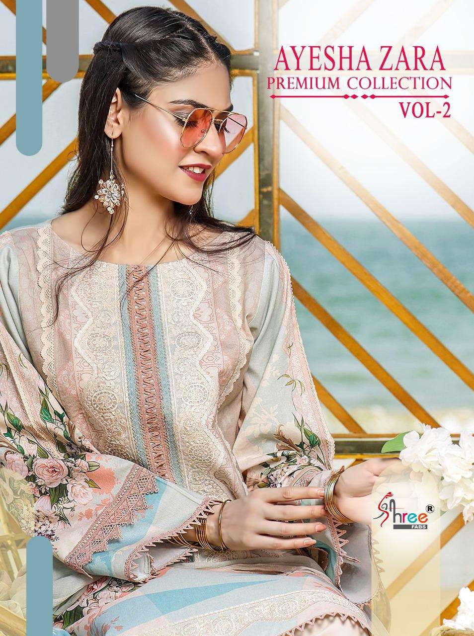 Ayesha Zara Premium Vol 2 By Shree Fabs Cotton Suits Wholesaler