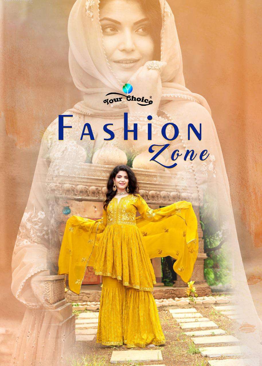 Fashion Zone By Your Choice Georgette Work Peplon Salwar Kameez