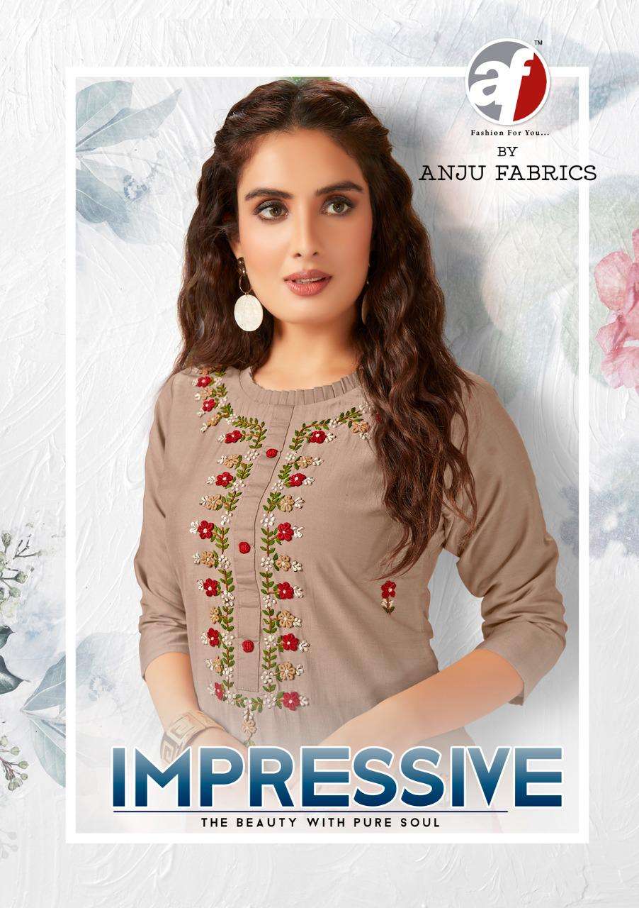 Impressive By Anju Fab Silk Handwork Fancy Ladies Kurtis