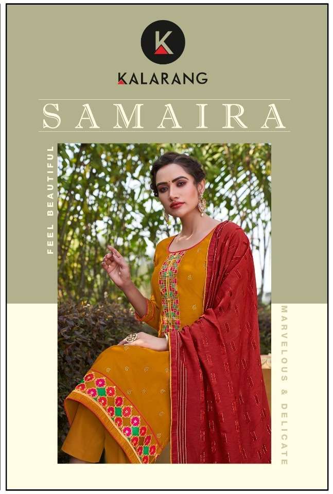 Kalarang Samaira Jam Silk Cotton Fancy Salwar Kameez