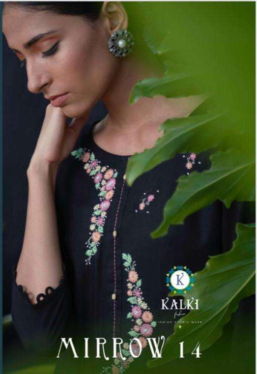 K fashion Mirrow Vol 14 Rayon Fancy Kurti With Plazzo