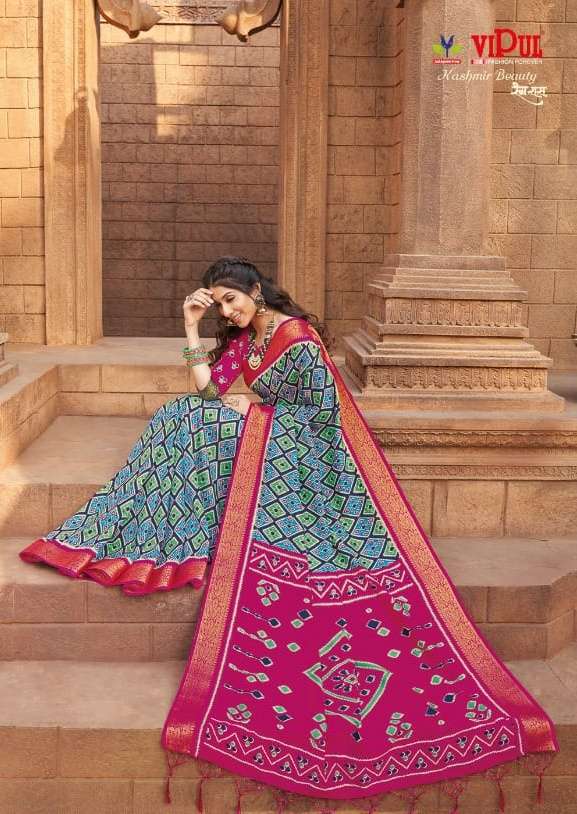 Kashmir Beauty By Vipul Rang Raas Silky Fancy Sarees