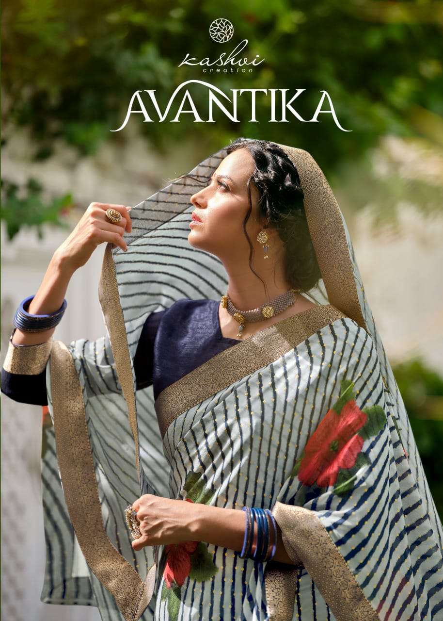 Kashvi Avantika Georgette Printed Fancy Saree