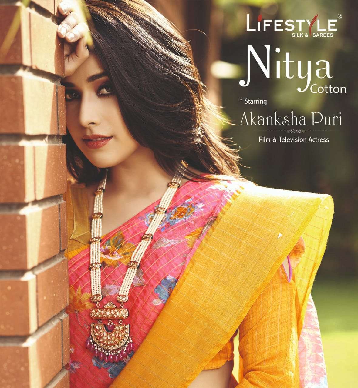 Lifestyle Nitya Cotton Jari Checks Cotton Printed Saree