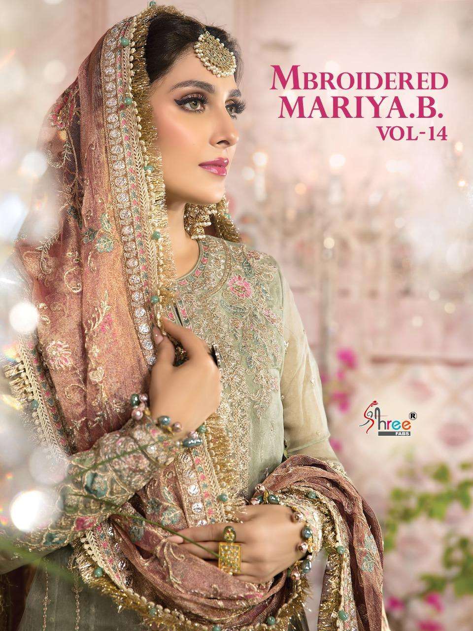 Mbroidered Mariya B Vol 14 By Shree Fabs Pakistani Fancy Suits