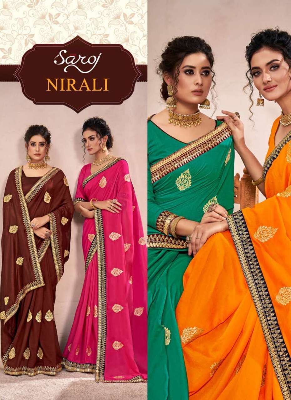 Nirali By Saroj Vichitra Silk Designer Fancy Saree