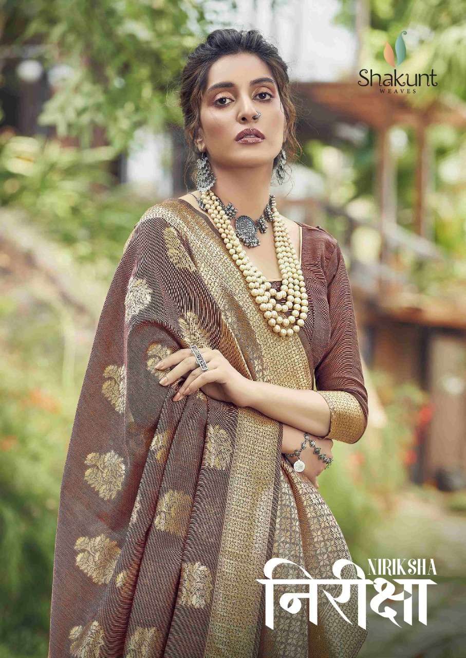 Niriksha By Shakunt Cotton Weaving Fancy Saree