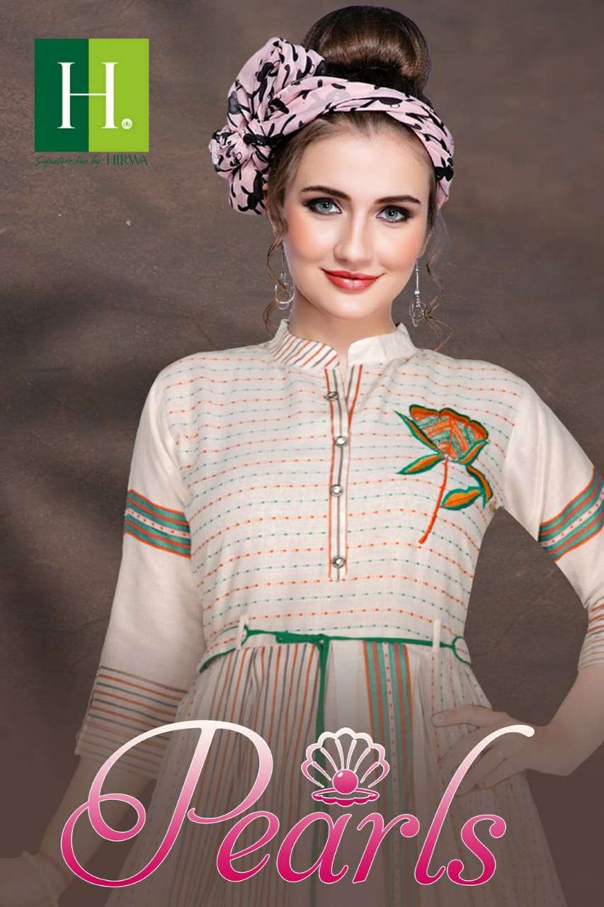 Pearls By Hirwa Rayon Designer Long Kurti