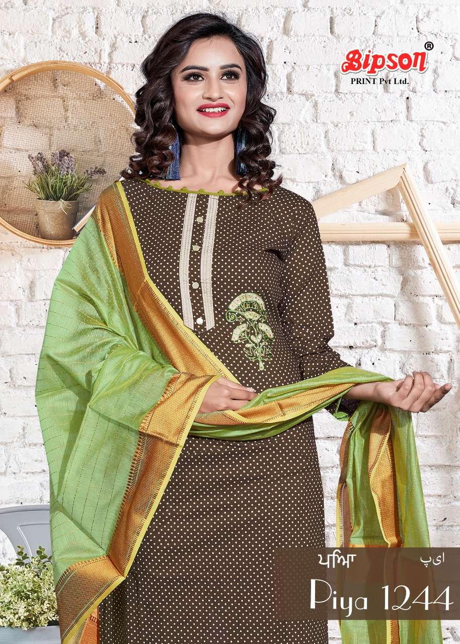 Piya 1244 By Bipson Glace Cotton Salwar Kameez