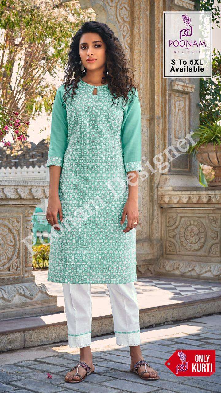 Poonam Prisha Cotton Plus Size Ladies Kurti