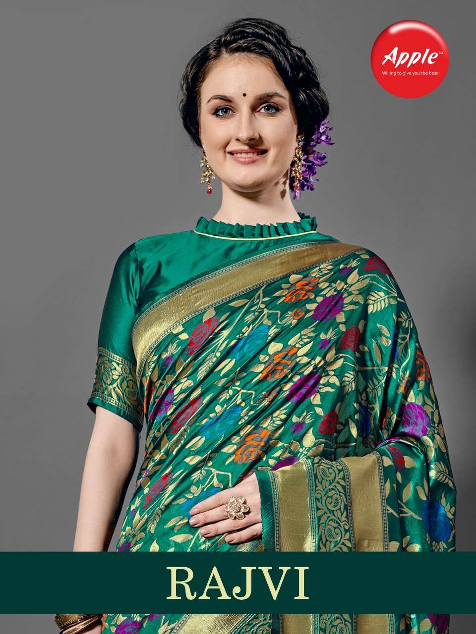 Rajvi By Apple Sarees Cotton Silk Fabric Exports