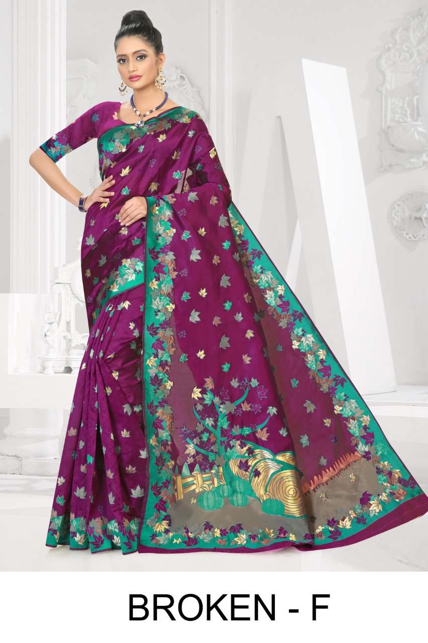 Ranjna Saree Broken Fancy Formal Wear Silk Saree Collection