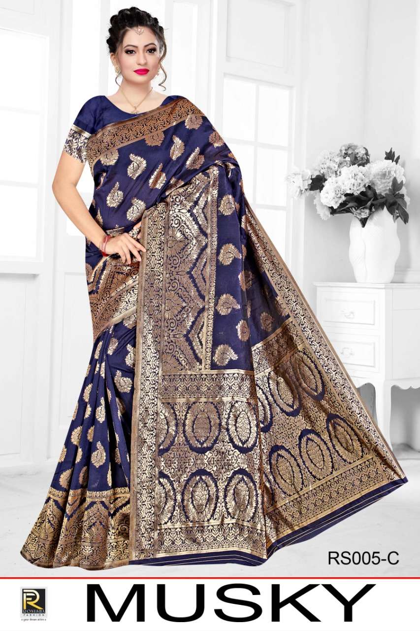 Ranjna Saree Musky Fancy Casual Wear Silk Saree Latest Collection