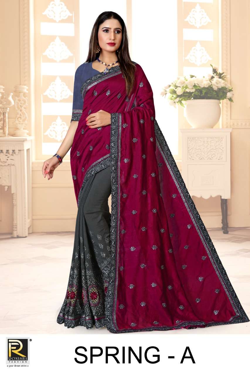 Ranjna Saree Spring Traditional Wear Half N Half Designer Saree Collection