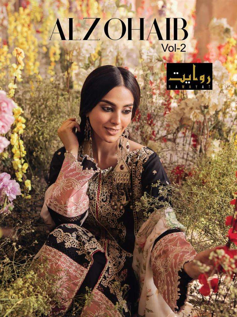 Rawayat Alzohaib Vol 2 Cotton Lawn Pakistani Dresses