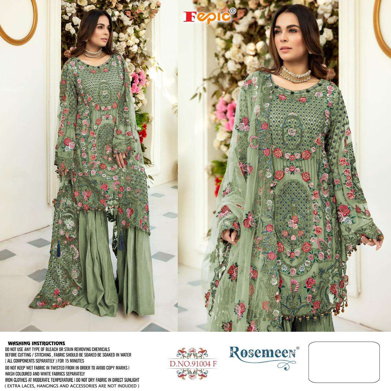 Rosemeen 91004 By Fepic Net Embroidery Pakistani Suits