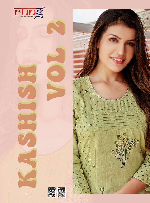 Rung Kashish Vol 2 Slub Rayon Fancy Kurti