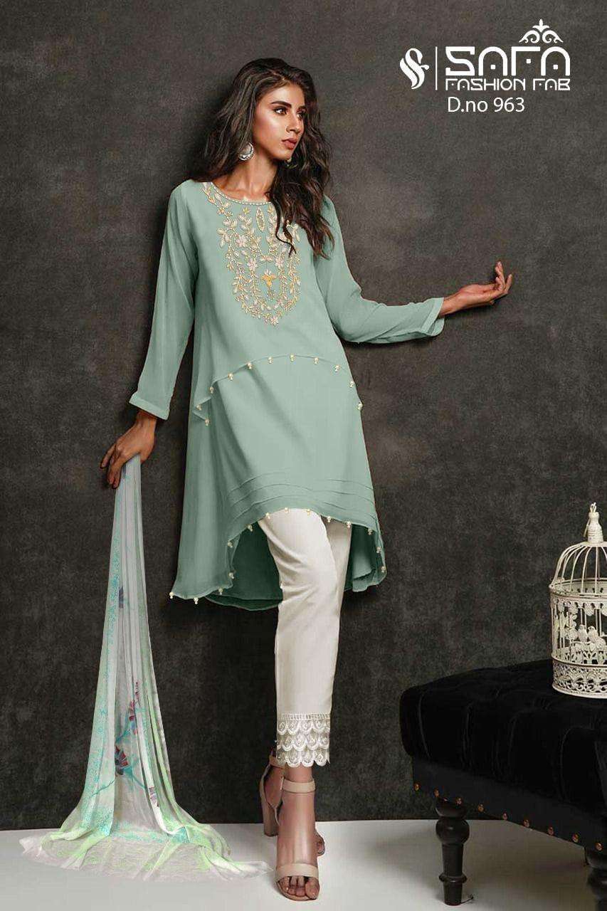 Sf 963 By Safa Fashion Kurti And Botton With Dupatta Exports