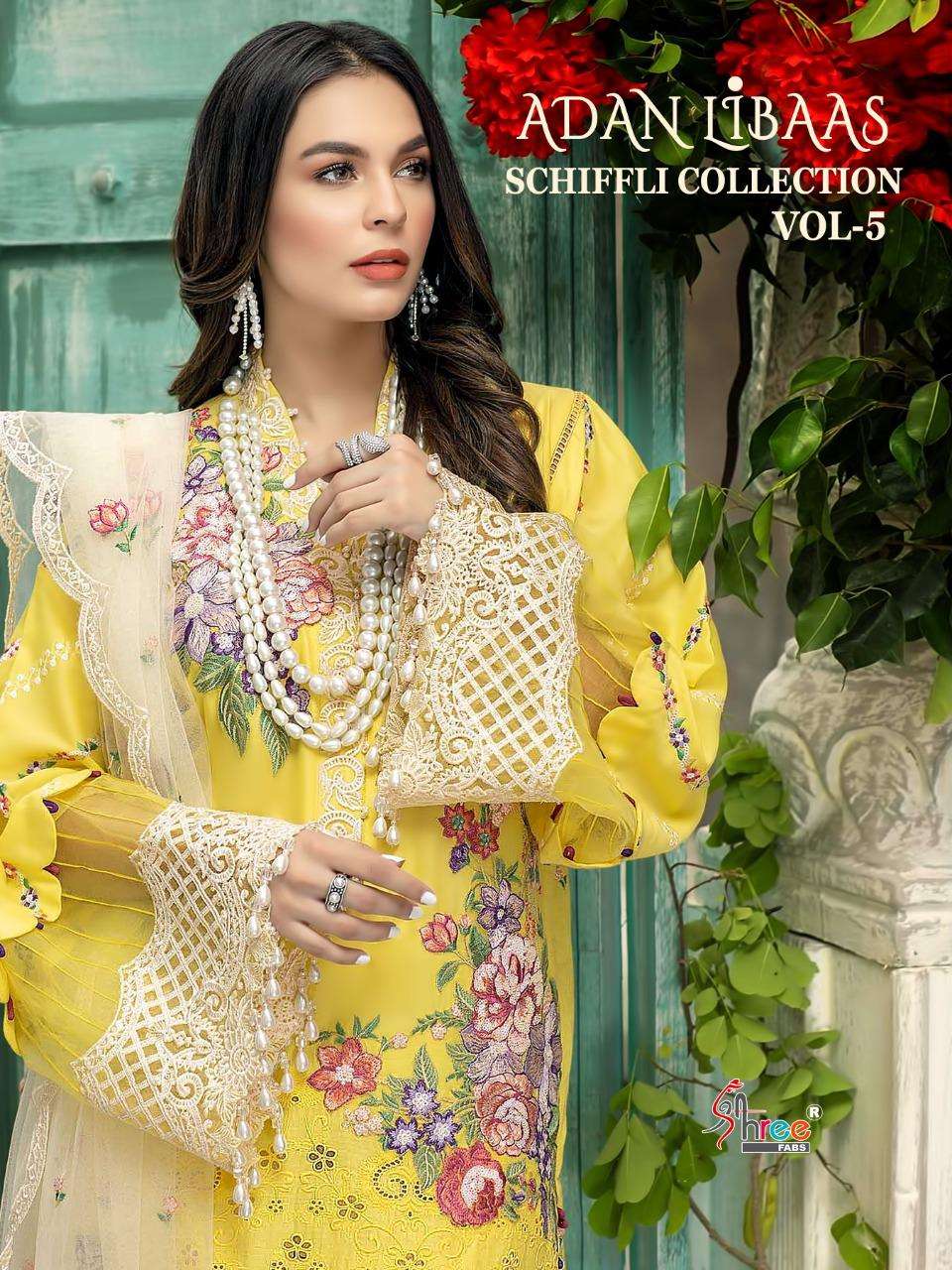 Shree Fabs Adan Libaas Schiffli Vol 5 Pakistani Dresses