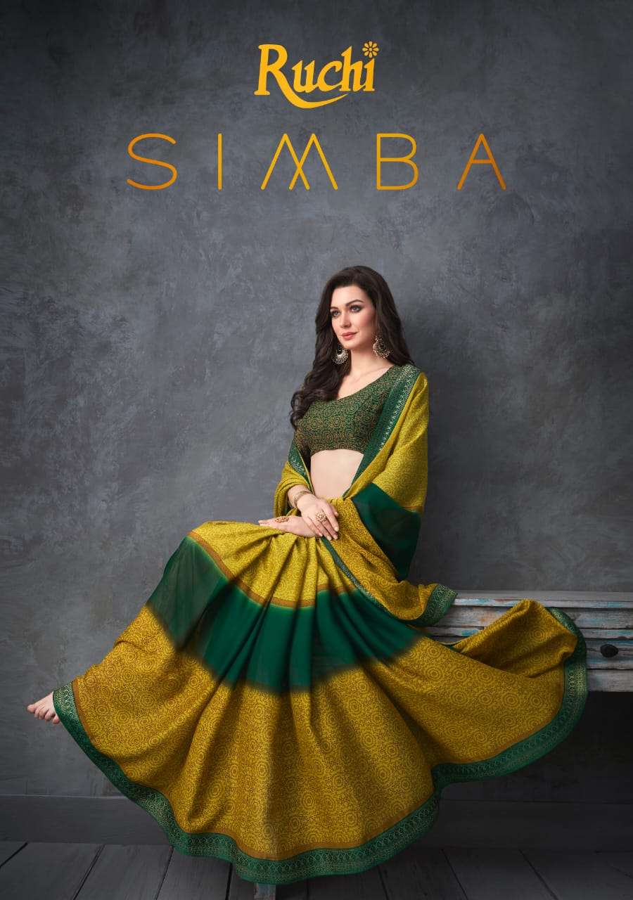 Simba By Ruchi Printed Georgette Ethnic Wear Saree