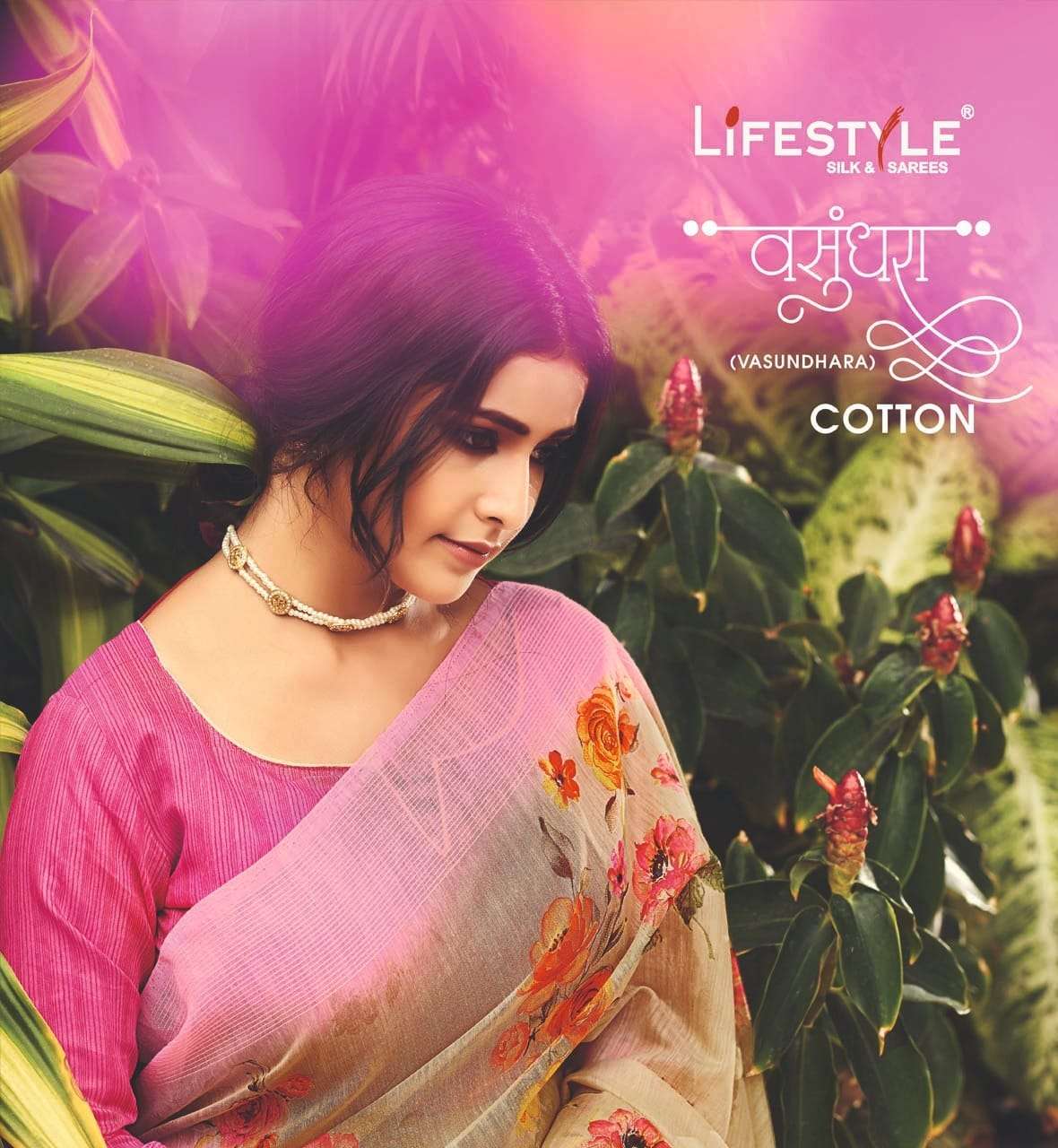 Vasundhara Cotton By Lifestyle Printed Linen Cotton Saree