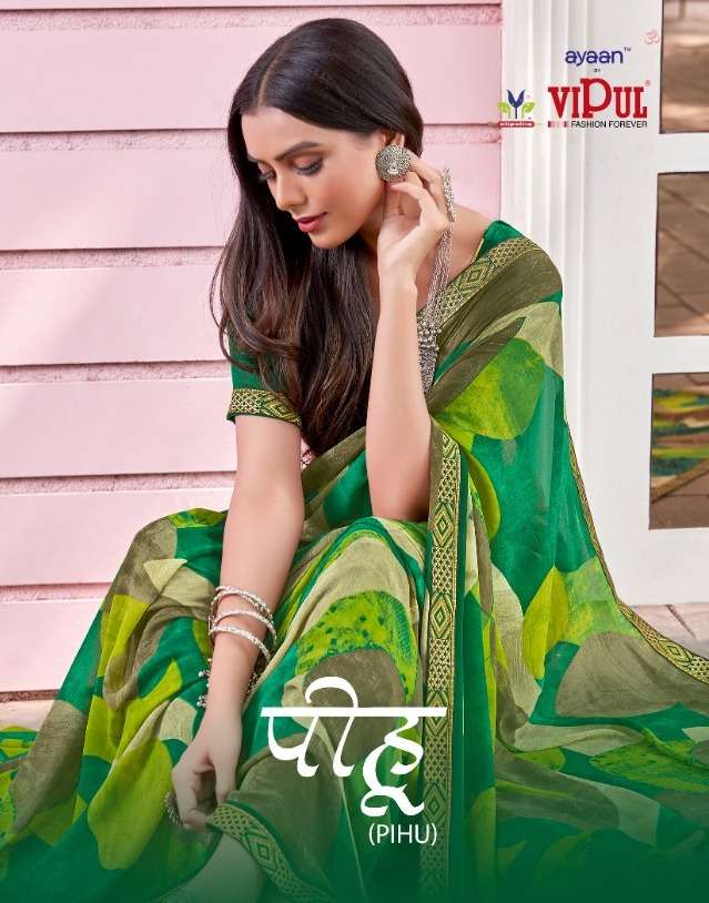 Vipul Pihu Georgette Printed Designer Saree