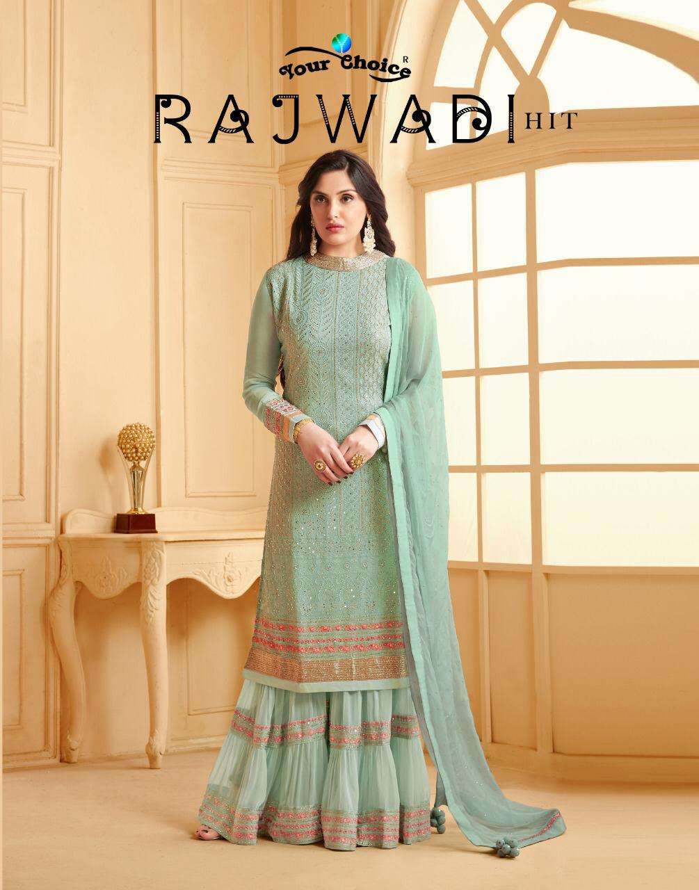 Your Choice Rajwadi Hits Georgette Lakhnawi Sharara Suits