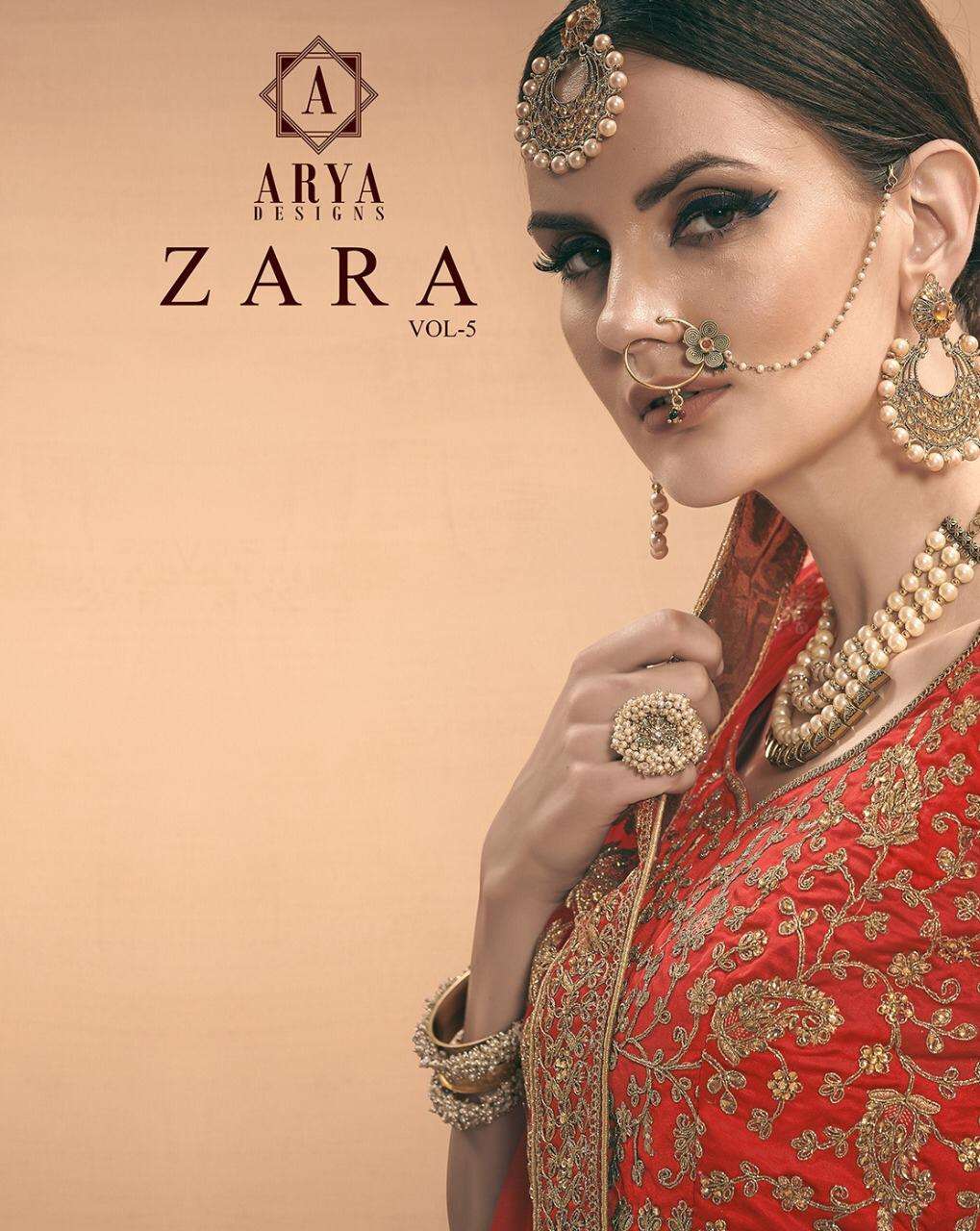 Zara Vol 5 By Arya Satin Embroidery Designer Lehenga