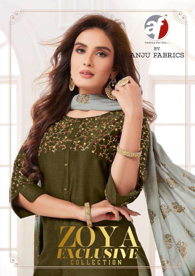 Zoya Exclusive By Anju Fab Readymade Silk Salwar Kameez