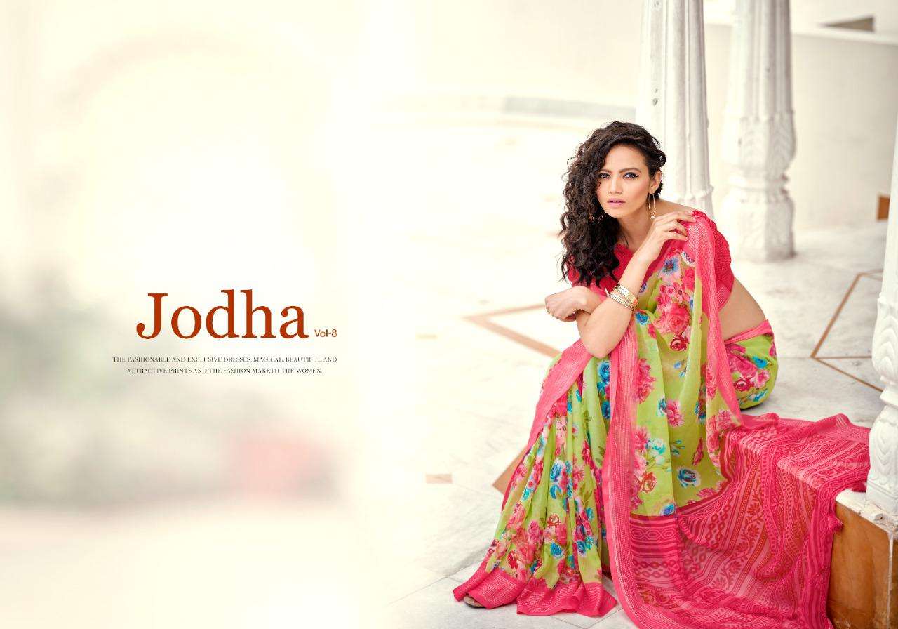 5d Designer Jodha Vol 8 Georgette Printed Sarees